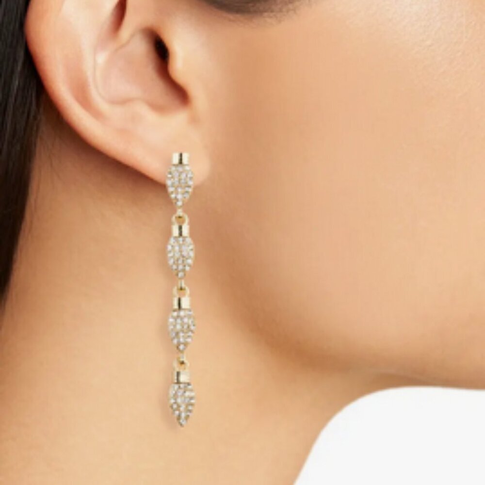 Leith Pavé Crystal Light Bulb Linear Drop Earrings